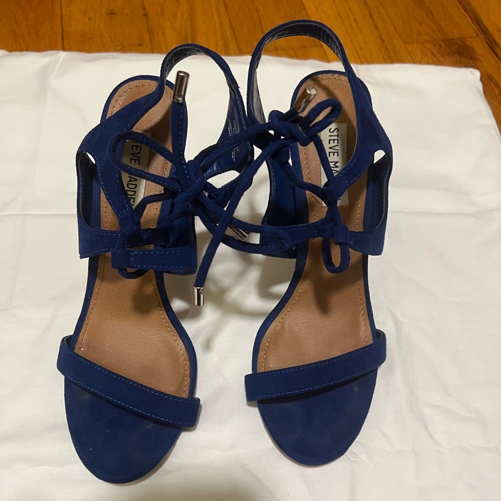 Steve Madden Cobalt Blue Lace Up Heels